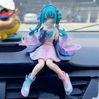 Hatsune Miku Car Decoration Hand-run Long Hair Desktop Cute Doll Doll Two-dimensional Anime Car Figure