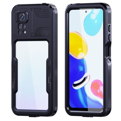「Enjoy electronic」 IP68 Waterproof Case On For Xiaomi Redmi Note 11 11S Case Transparent Armor Diving Underwater Swim Outdoor Full Cover Note11