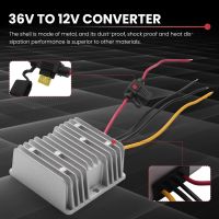 DC 36V/48V to 12V 20A Converter Voltage DC Regulator Reducer Step Down Buck Transformer Converter Power with Fuse