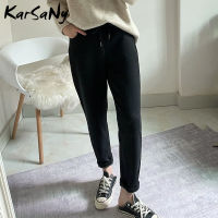 Warm Jeans For Women Winter Straight Denim Pants High Waist Loose Soft Cotton Fleece Harem Pants Velvet Lined Jeans Woman 2021