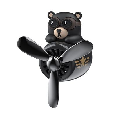 【DT】  hotCar Air Freshener Auto Interior Fragrance Bear Pilot Rotating Perfume Diffuse Automobile Air Outlet Decorations Accessories