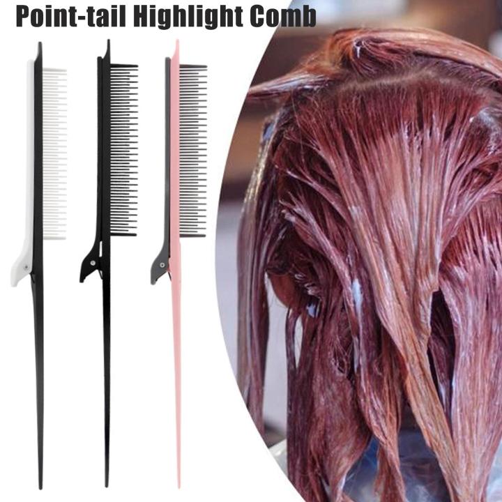 Hairdressing Tools Pointed Tail Highlighting Comb Hair Cutting Salon  Highlighting Hair Hair Comb Comb Clip Special Modeling Multi-functional  Partition D5P8 