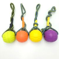 【YF】✆☇  Training Dog Bite Resistant EVA Foam Rubber Buoy Air Throwing Wearing Rope Elastic