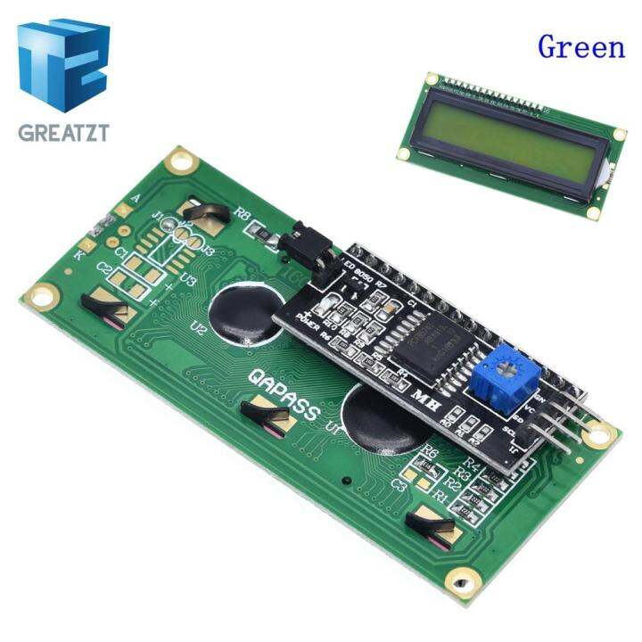 new-hot-baoqingli0370336-greatzt-หน้าจอโมดูล-lcd-สีฟ้าสีเขียว-iic-i2c-1602สำหรับ-arduino-1602-lcd-uno-r3-mega2560-lcd1602