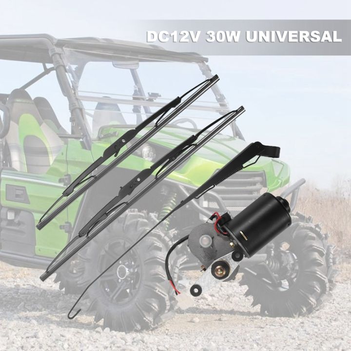 1-set-dc12v-30w-universal-utv-electric-windshield-wiper-motor-kit-wiper-assembly-for-polaris-ranger-rzr-900-honda