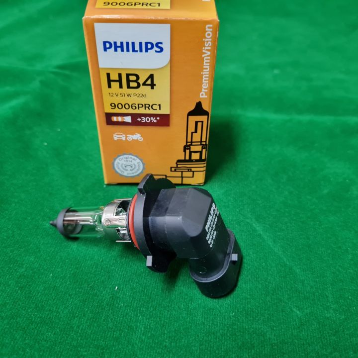 หลอดไฟ-รถยนต์-hb4-philips-12v-51w-p22d-premium-vision-30-9006prc1-จำหนวน-2-หลอด-ประกัน-3-เดือน