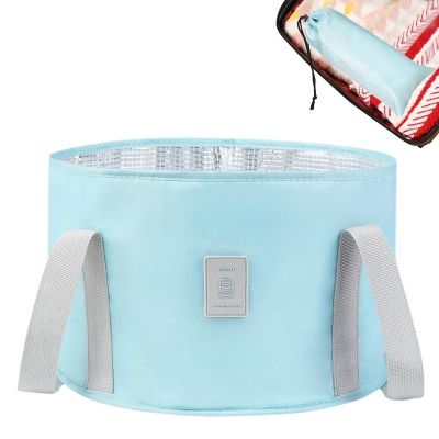 ♨♗✎ Portable Collapsible Camping Bucket Foldable Water Bucket Water Bag For Travel Camping Portable Foot Spa Soaking Feet Home