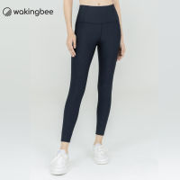 Wakingbee Mellow Leggings (Black) เลกกิ้งขายาว ออกกำลังกาย วิ่ง ฟิตเนส โยคะ ผ้านุ่ม ยืดหยุ่นดี ใส่สบาย มีกระเป๋าข้าง