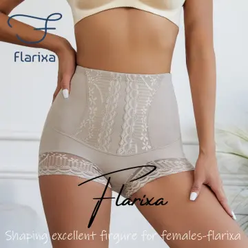 Cheap Flarixa Women Sexy Underwear Mid Waist Panties Scalloped