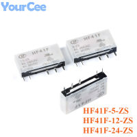 10pcs NEW HF Relay HF41F-24-ZS HF41F-12-ZS HF41F-5-ZS 6A HF41F 5V 12V 24V Ultra Small Medium Power Relay 5 Feets Pins