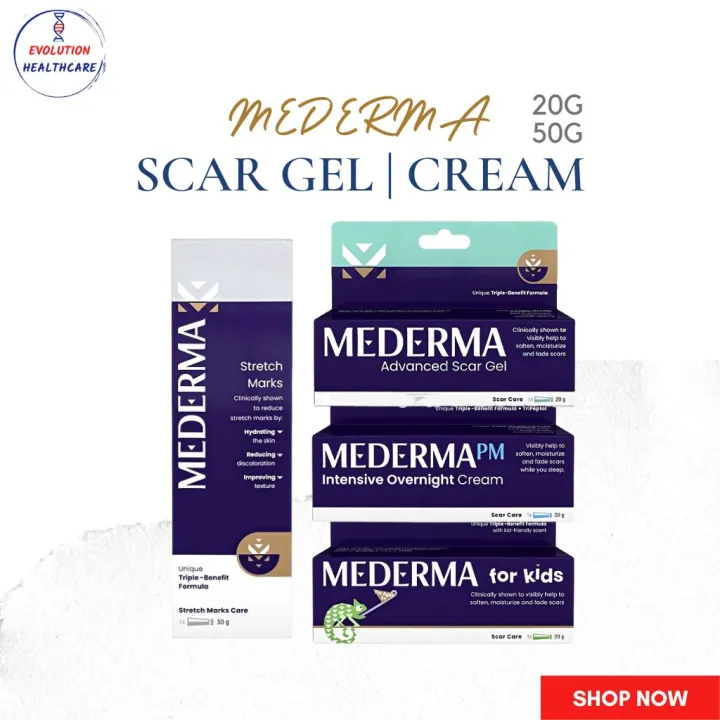 MEDERMA ADVANCED SCAR GEL 20G/ MEDERMA KIDS / MEDERMA OVERNIGHT CREAM