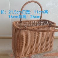 Ready Stock Exquisite small party bag French straw wicker the cane bag the picnic basket the cane makes up hanging basket wall simulation flower basket