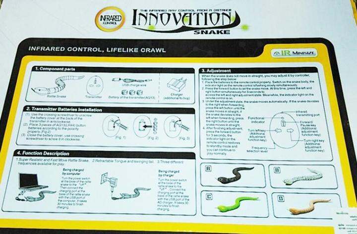 งูของเล่นชารจไฟ-มีรีโมท-รูปใข่-เคลื่อนไหวได้-innovation-snake