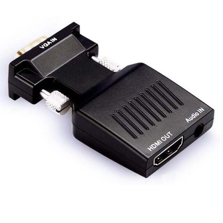 best-seller-1080p-vga-to-hdmi-video-converter-adapter-with-mini-usb-power-cable-3-5mm-audio-cable-vga2hdmi-for-hdtv-dvd-pc-ที่ชาร์จ-หูฟัง-เคส-airpodss-ลำโพง-wireless-bluetooth-คอมพิวเตอร์-โทรศัพท์-usb