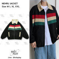 NEHRU JACKET Y2K เสื้อผู้ชาย เสื้อผู้หญิง สตรีทแฟชั่น เสื้อสีดำ