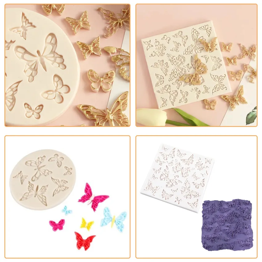 Butterfly Pattern Fondant Cake Baking Mold Chocolate Candy DIY Molds Cake  Decoration Tools Kitchen Accessories