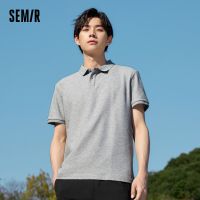 Semir ชุดเสื้อโปโลผู้ชายแขนลำลองขาสั้นระบายอากาศที่สะดวกสบายใหม่ฤดูร้อน Atasan Bahan Rajut