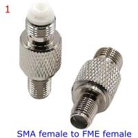 ทองเหลือง SMA To FME ชายหญิงตรง Connector TNC BNC UHF F TV FME To FME Coaxial RF อะแดปเตอร์ RF ใหม่ทองเหลือง FME หญิง SMA หญิง