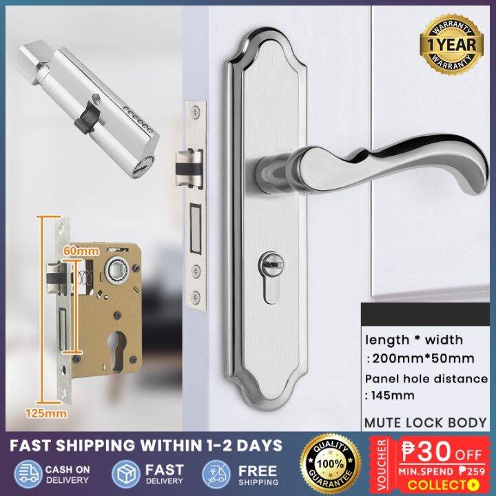 304 stainless steel Double lock Door Knob set AntiTheft Room door lock