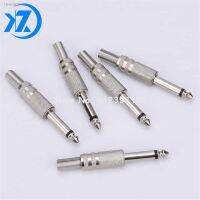 ■ 2pcs 6.35mm / 6.5mm 2Pole Mono Amplifier Plug 6.35 / 6.5 Metal Microphone jack plug-in Audio Connector for KTV