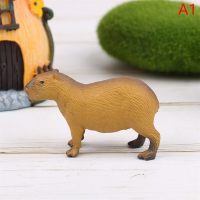 ?【Lowest price】YUE จำลองมินิสัตว์ป่าน่ารักรุ่น figurines capybara Collection ของขวัญของเล่น