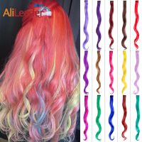 Synthetic 20 Hair Extension Curly Clip Accessories Wavy Clip-in Piece Wig 50cm Pink