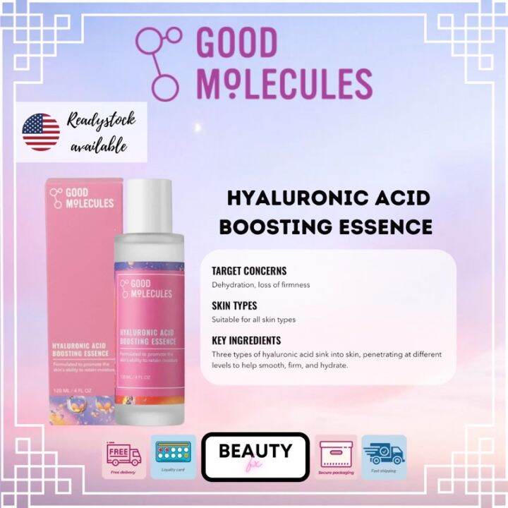 (READYSTOCK) GOOD MOLECULES Hyaluronic Acid Boosting Essence Full size Lazada