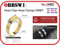 Pack: 100 Pcs -เข็มขัดรัดท่อ เหล็กรัดท่อ กิ๊บรัดท่อ ออบิท Hose Clips Hose Clamps OBBSW1 ORBIT