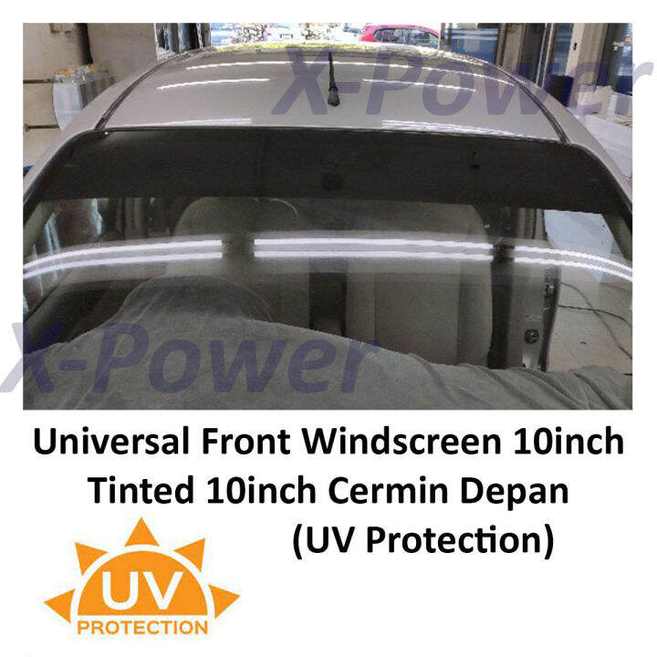 Universal Front Windscreen 10inch Tint Film Tinted 10inch Cermin Depan 