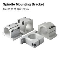 CNC Spindle Motor Fixture 65mm 80mm 85mm 100mm 125mm Cast Aluminum Mounted Round Square Spindle Mount For CNC Router Motor