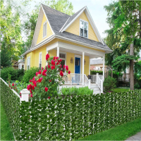 50X300cm ประดิษฐ์ Ivy Hedge สีเขียวใบรั้วแผง Faux ความเป็นส่วนตัวรั้วหน้าจอสำหรับบ้านสวนกลางแจ้งระเบียงตกแต่ง1X3m