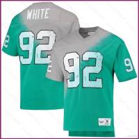 Yp2 NFL เสื้อยืดลําลอง แขนสั้น พิมพ์ลาย Philadelphia Eagles Game Jersey Reggie สีขาว พลัสไซซ์ PY2