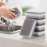 1/5pcs Dish Sponge Double-sided Dishwashing Sponges Cleaning Scouring Tools