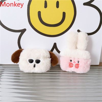 【CC】 Fluffy Dog Earphone Airpods 3 Cover Fashion Headphones Cases for Air Pods 1 2 Charging