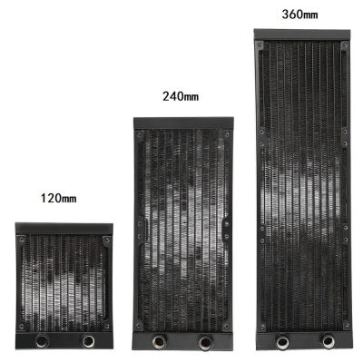 120/240/360mm Water Cooling Aluminium Radiator 12 Tubes CPU Heat Exchanger Heatsink G1/4 thread for PC Liquid Cooling System