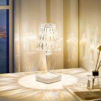 Night Light Diamond Table Lamp USB Rechargeable Acrylic Present Decoration Desk Bedroom Bedside Bar Crystal Lighting Fixtures