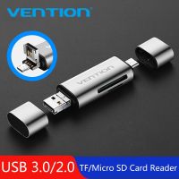 Vention ไมโครการ์ด SD อะแดปเตอร์สำหรับตัวอ่าน Type C ไมโคร USB SD การ์ดความจำอะแดปเตอร์สำหรับ Macbook แล็ปท็อป USB 3.0 Sd/tf OTG อ่านการ์ด