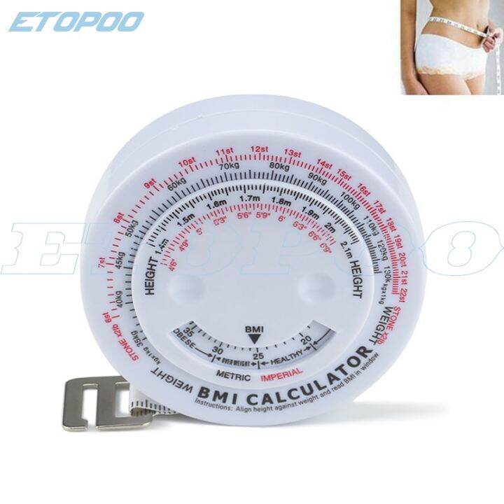 BMI Body Mass Index Tape Measure Calculator Sewing Tailor Body Scale