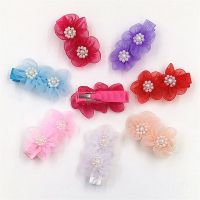 【cw】 2pcsFashion Hair flower hairpin Hairpins hair clip Kids Headwear Accessories clips for women