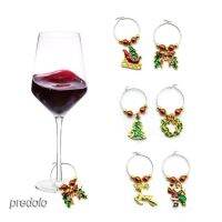 6Pcs Wine Glass Charms Drink Markers Charm Ring For Wedding Party Decor