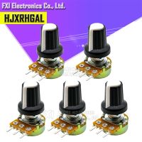 ♧♟✔ 1Lot 10 pair(20pcs) WH148 Shaft Amplifier Dual Stereo Potentiometer 3Pin 15mm AG2 white 15x17MM Knob 1K 5K 10K 50K 100K 500K