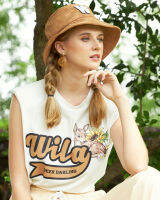 Wila-Roe T-shirt เสื้อยืด cotton 100% หนากลาง สัมผัสดี คอกลม ตัวยาวตรง ทรงหลวม แขนกุด เสริมฟองน้ำบางที่ไหล่ คนตัวเล็กหรือใหญ่ก็ใส่เก๋