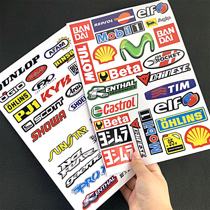 pvc-กันน้ำ-sponsor-motor-สติกเกอร์-motul-ohlins-beta-kyb-shoei-rk-bandai-movistar-shoei-sbk-wp-ตกแต่งรถจักรยานยนต์-decals