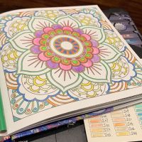 MESSUE Zen Mandalas Datura ภาพวาดกราฟฟิตีสมุดภาพระบายสีสมุดวาดรูปหนังสือศิลปะของขวัญเด็ก