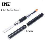 2-In-1 Double-Ended Dual-Use Nail Tool Nail Pen  Poly Nail Gel Brush And Picker Stainless Steel Gel Color Bar Flower Brush Artist Brushes Tools