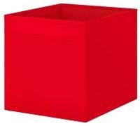 DRÖNA Box, red 33x38x33 cm (เดรินน่า กล่องผ้า, แดง 33x38x33 ซม.)