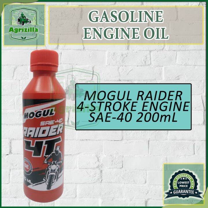 Gasoline Engine Oil Mogul Raider 4T SAE 40 or Mogul Enduro 2T 200 mL