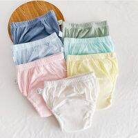 4Pcs/ Lot Baby Training Pants Leakproof Washable Waterproof Cotton Infant Toddler Diapers Hollow Out Breathable 6 Layers Crotch