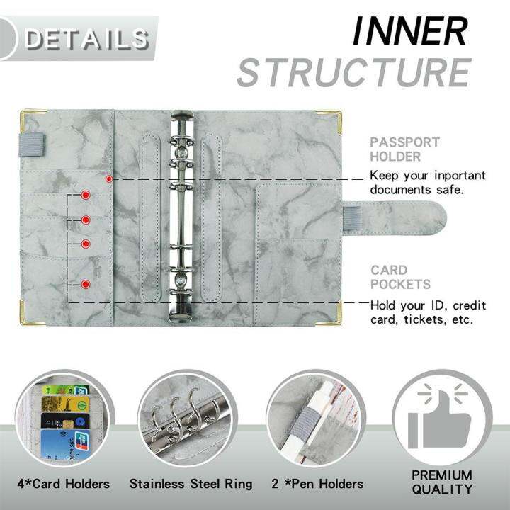 budget-notebook-marble-notebook-polyurethane-notebook-ledger-loose-leather-manual-pu-leaf-folder-manual-ledger-book-laptop-x4z1