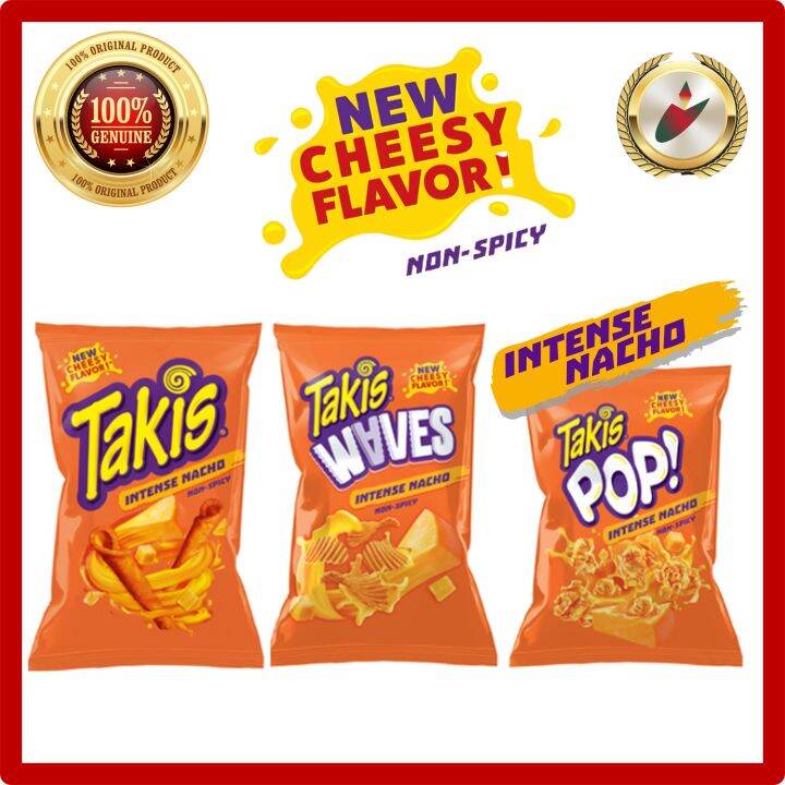 [Barcel] Takis Intense Nacho Cheese Flavor Large Serving / Non Spicy